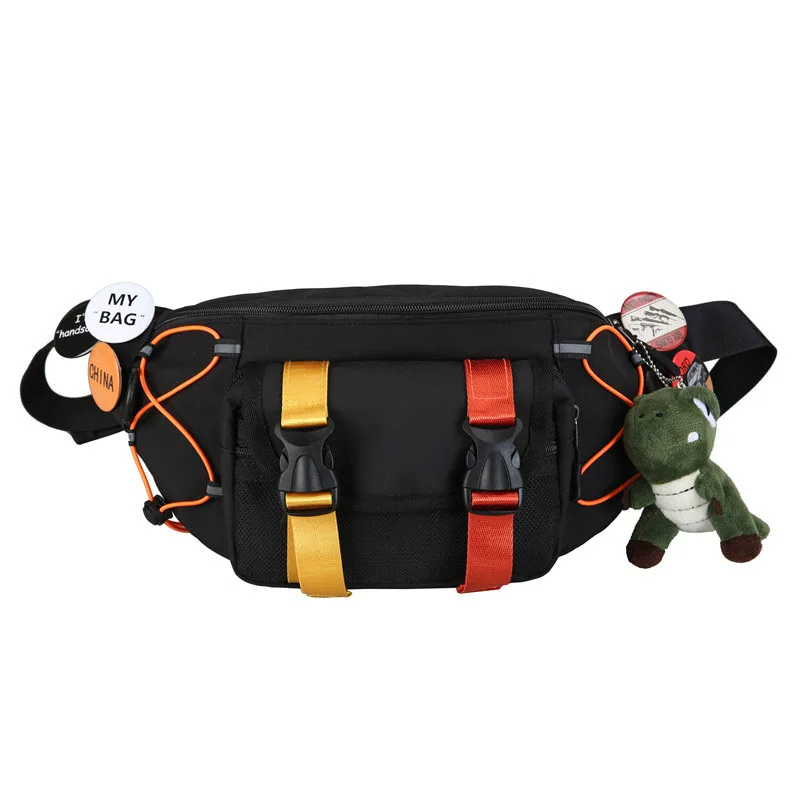 Men's Waist Bag High Quality Street Fashion Chest Bags Boy's Chest Phone Purse Male Canvas Casual Satchel Men Fanny Packs