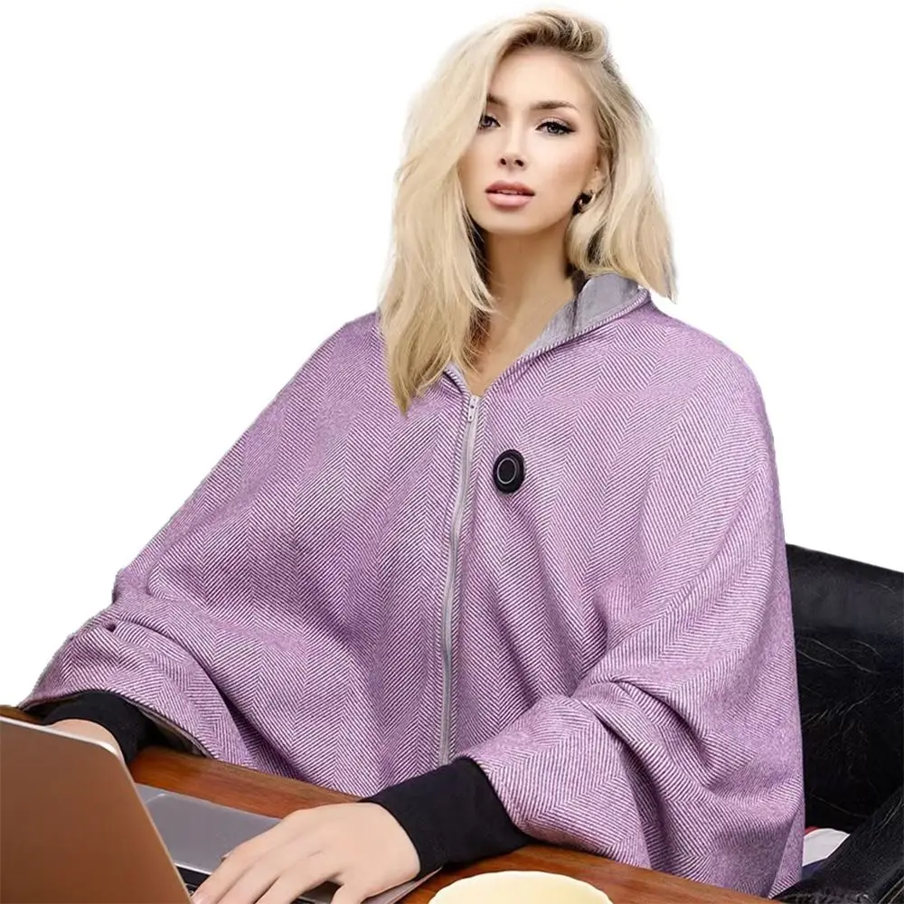 Прочное носимое одеяло с электрическим подогревом через USB 3 уровня нагрева