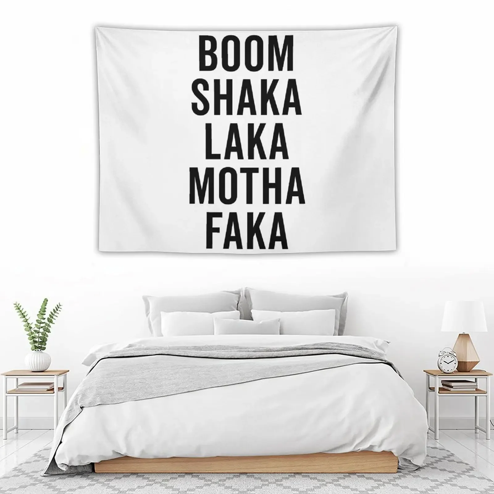 Boom Shaka Laka Motha Faka Забавный гобелен с наступательным цитатой Настенные украшения на