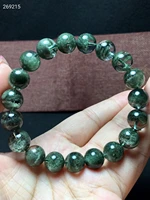 natural green phantom quartz round beads bracelet women men garden 10 5mm crystal green phantom clear stretch aaaaaa