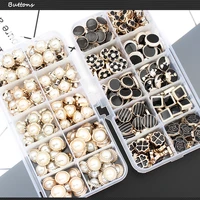 100pcslot plastic pearl shirt decorative buttons diy hair accessories headwear handmade artificial diamond jewelry buttons