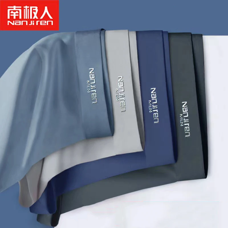 4pcs/Lot Men's Underwear Summer Ultra-thin Shorts Ice Graphene Antibacterial Boxer Shorts Cool Breathable Underpants Men