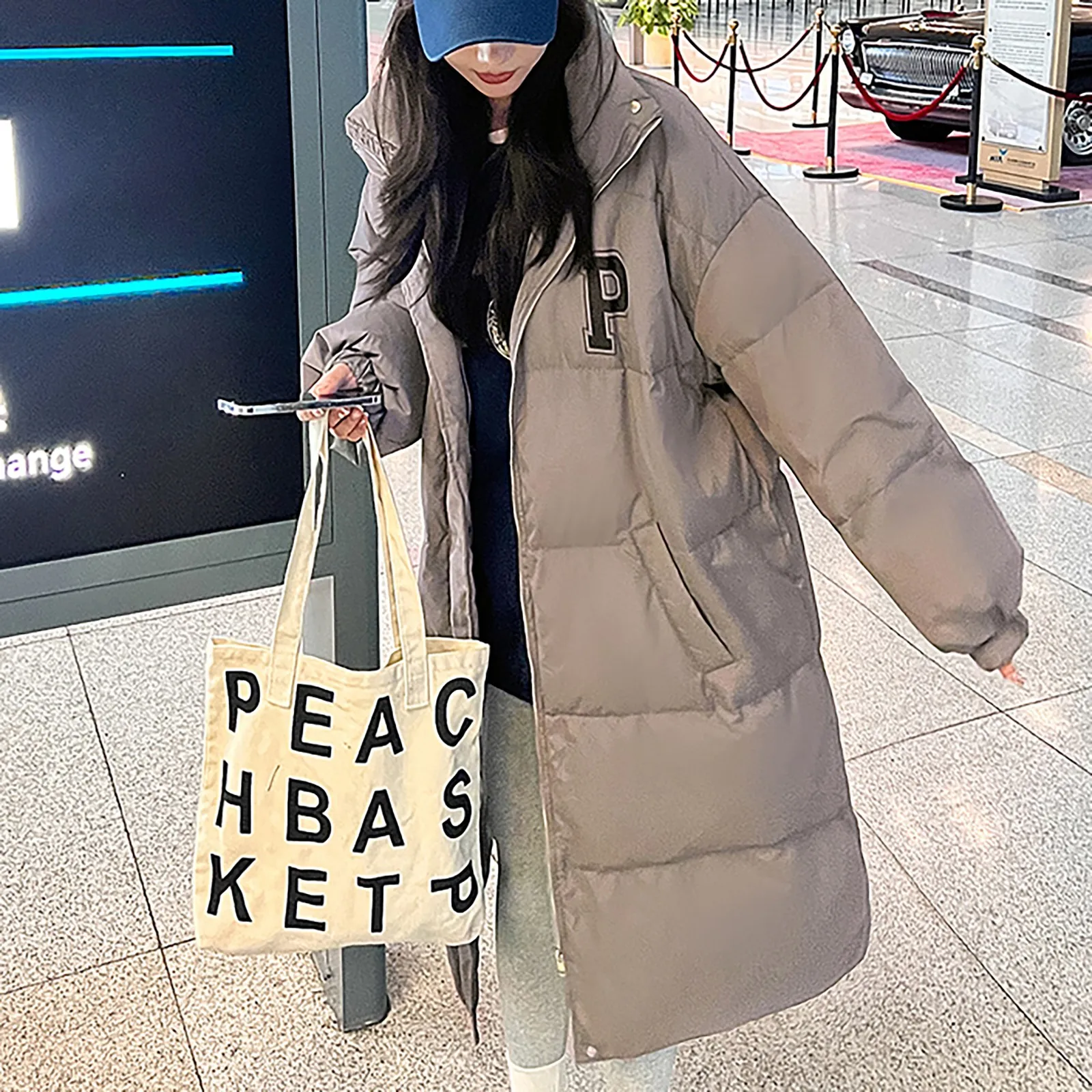 Женский модный стеганый пуховик большого размера повседневная стеганая куртка