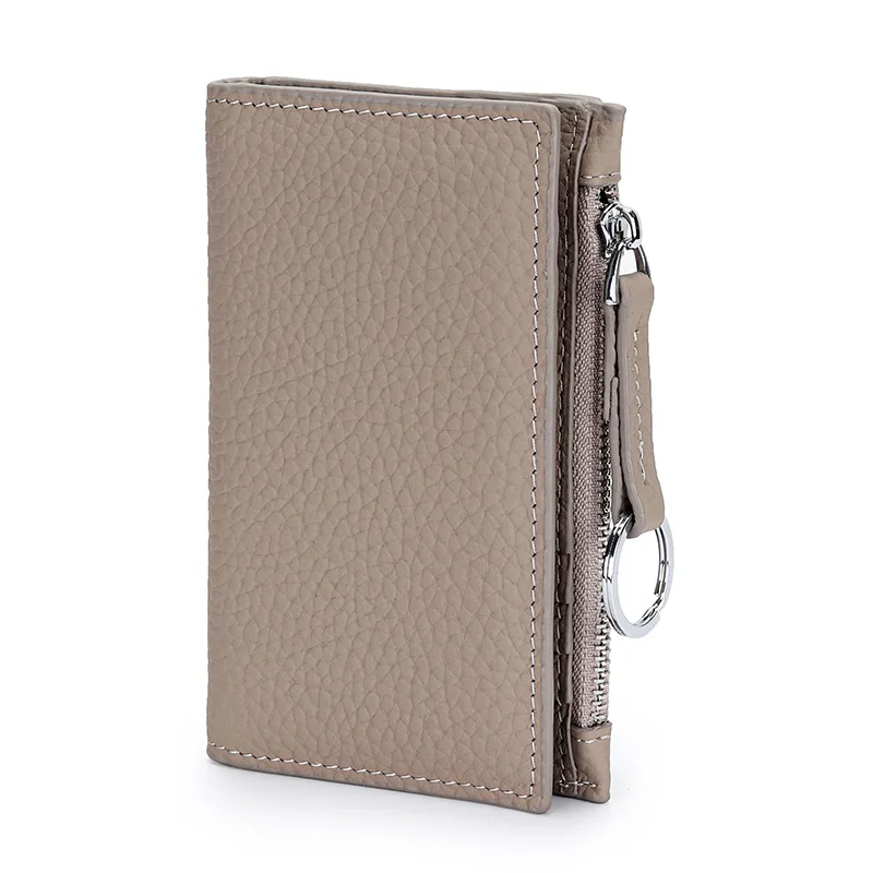 Purse Female Leather Short Small and Delicate Multi-card Card Bag New Ins Wind Niche Design Integrated Coin Purse Multi-function