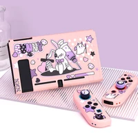 for nintendo switch case cute pink rabbit cartoon dessert fairy league soft cover ns joycon back girp shell for nintendo switch