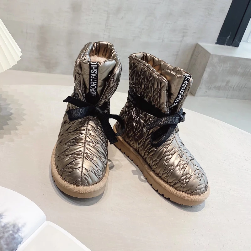 

Women's Ankle Boots Winter Women's Shoes Waterproof Thick Sole Low Heel Casual Ladies Warm Snow Boots Women