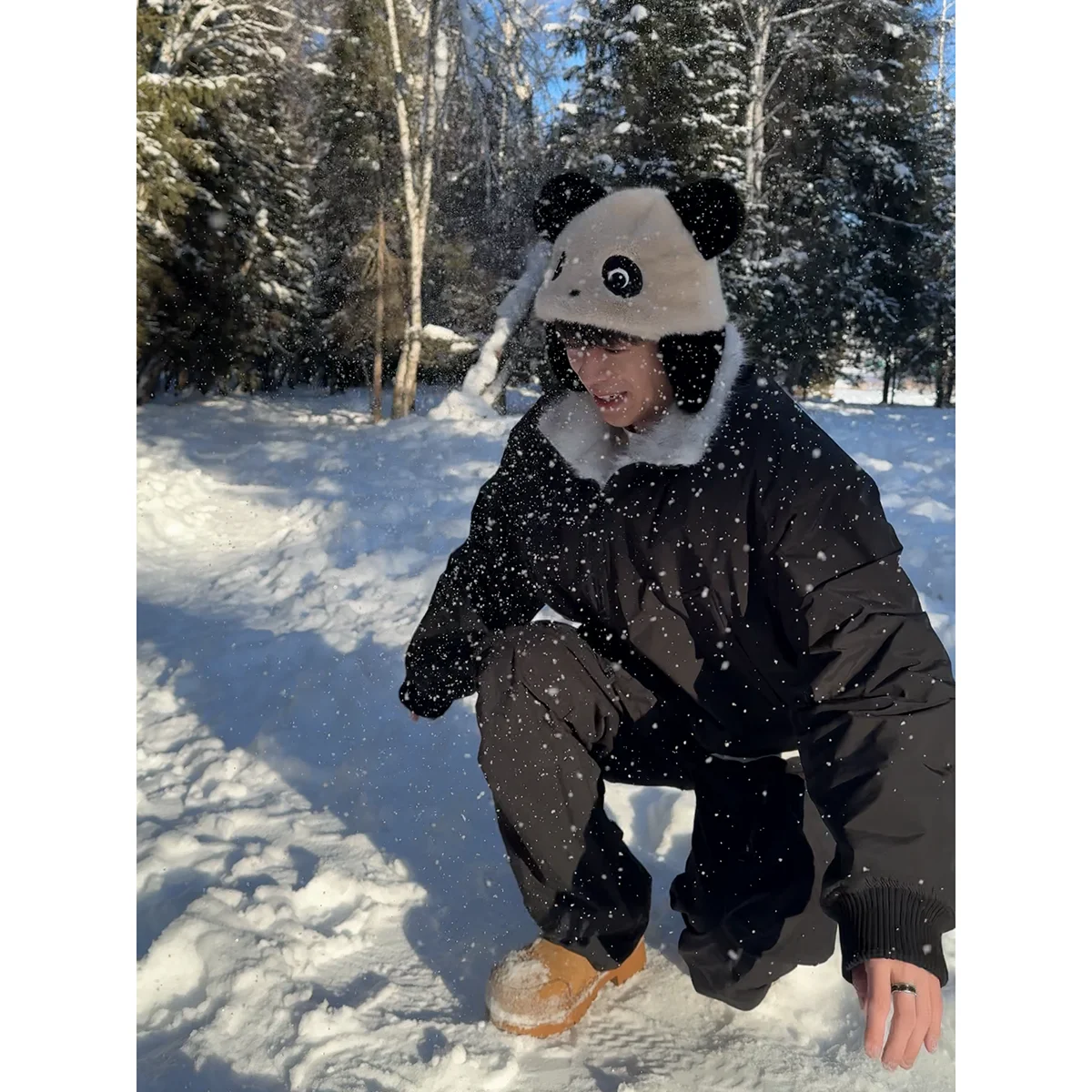 Cleanfit American Stand Collar Mountain Carving Fleece-lined Thickened Outerwear Men's Winter Profile Short Flight Jacket Cot...