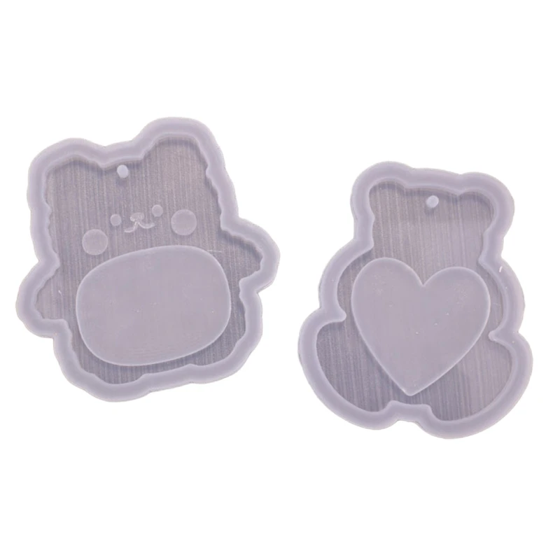 

Bear Pendant Moulds Animal Shape Photo Frame Epoxy Silicone Molds DIY Jewelry Making Fondant Cake Chocolate Decoration
