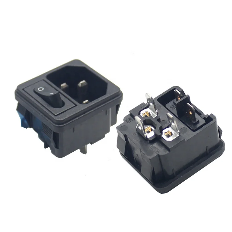

IEC C14 250VAC 10A Power Socket With On Off Rocker Switch 2 In 1 Socket