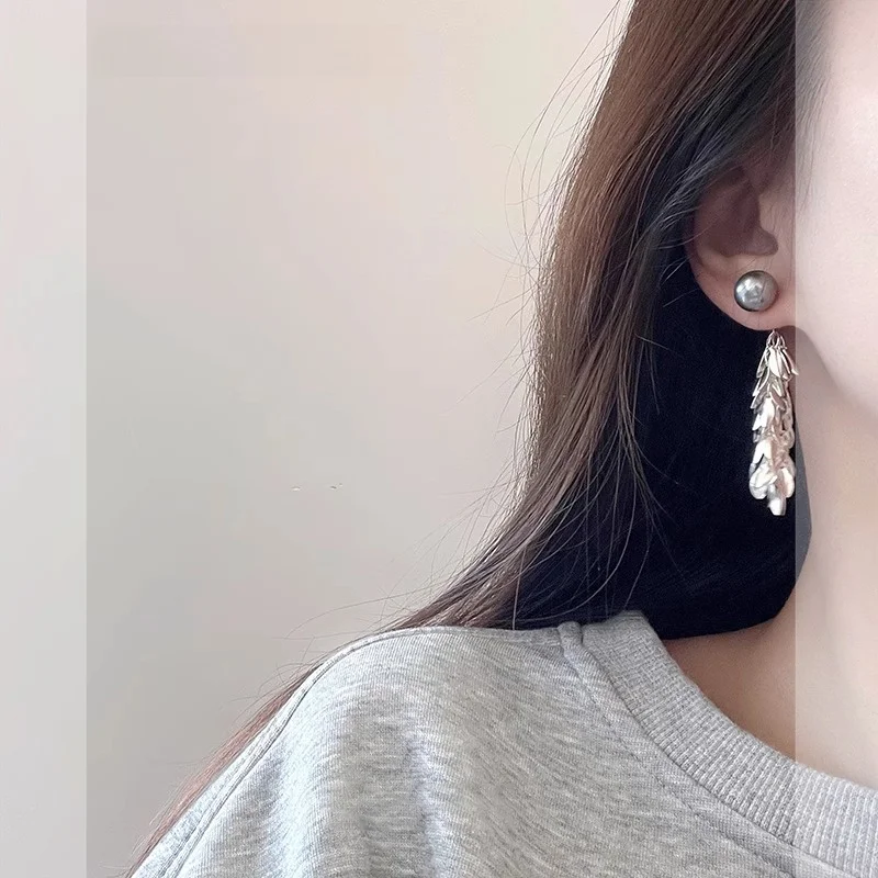 Жемчужные серьги с кисточками и крыльями ангела новинка 2024 хит продаж