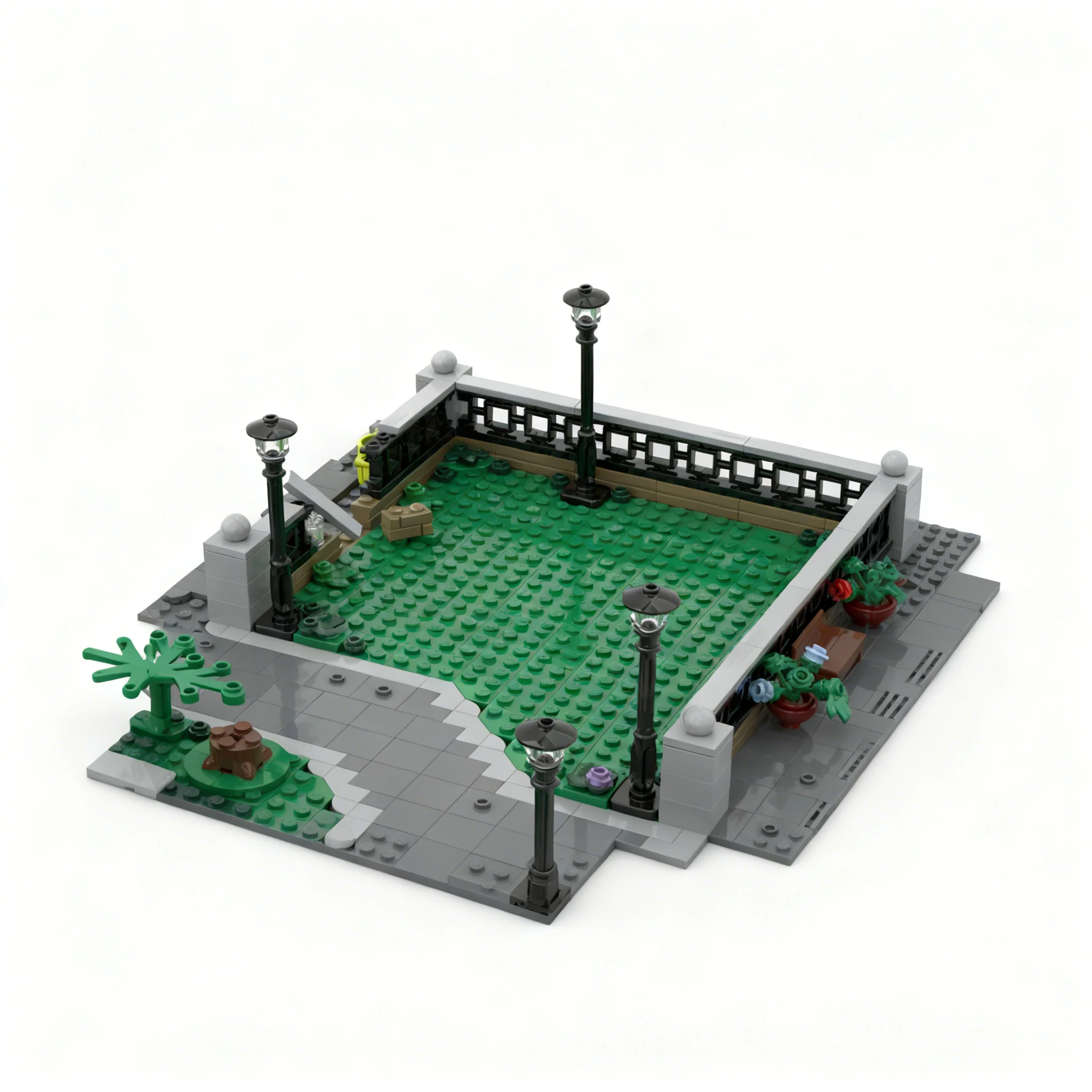 Фото 704 детали MOC, модель Нью-Йоркского Центрального парка, супергерои Марвел, строительные блоки, игрушка для сборки, рождественские подарки, конструктор для самостоятельной сборки. №5