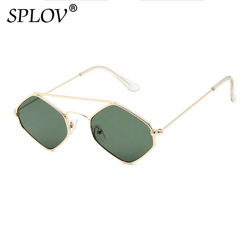 Модные солнцезащитные очки карамельных цветов с квадратной металлической