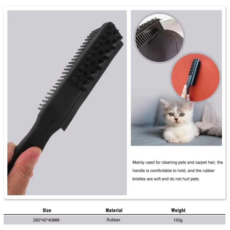 

Pet Hair Remover- Rubber Portable Fluff- Cleaner for Carpet Clothes Furniture Sofa Leather Car for SEAT Dog for CAT Bath M4YD