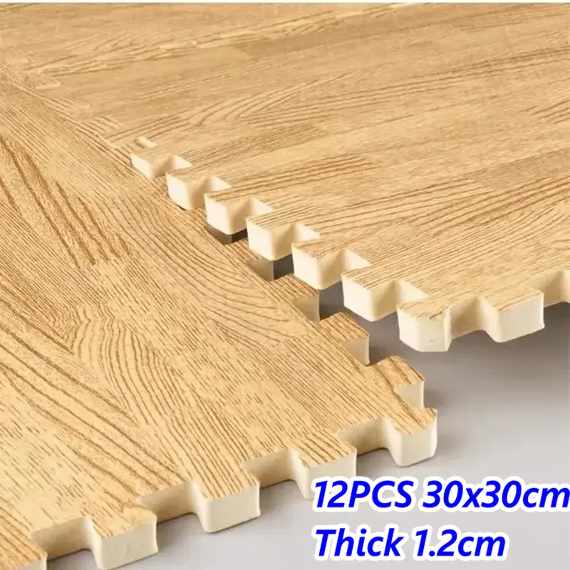 12 шт. деревянные игровые коврики 30x30 см