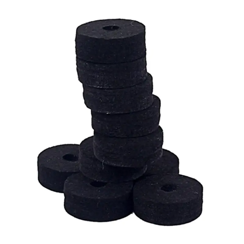 

M5TC 10pcs Felt Washer Felts Crash Cymbal Clutch Drum Stand Parts Replacement Accessories