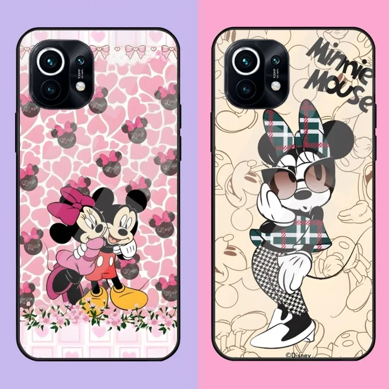 

Cartoon Minnie Mouse Phone Case for Redmi K20 K30 K40 K50 Proplus 9 9A 9T Note10 11 T S Pro Poco F2 X3 NFC Tempered Glass Cover