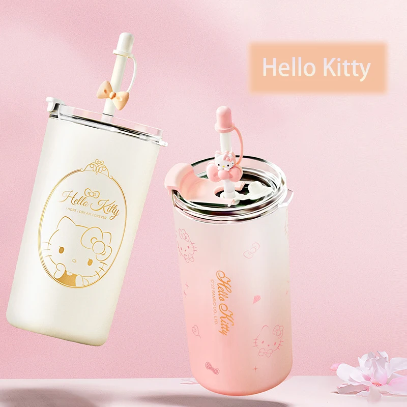 

Kawaii Hello Kitty Sanrios Sippy Cup Series аниме мультфильм милый студент Красивый японский стиль маленькая и свежая кофейная чашка