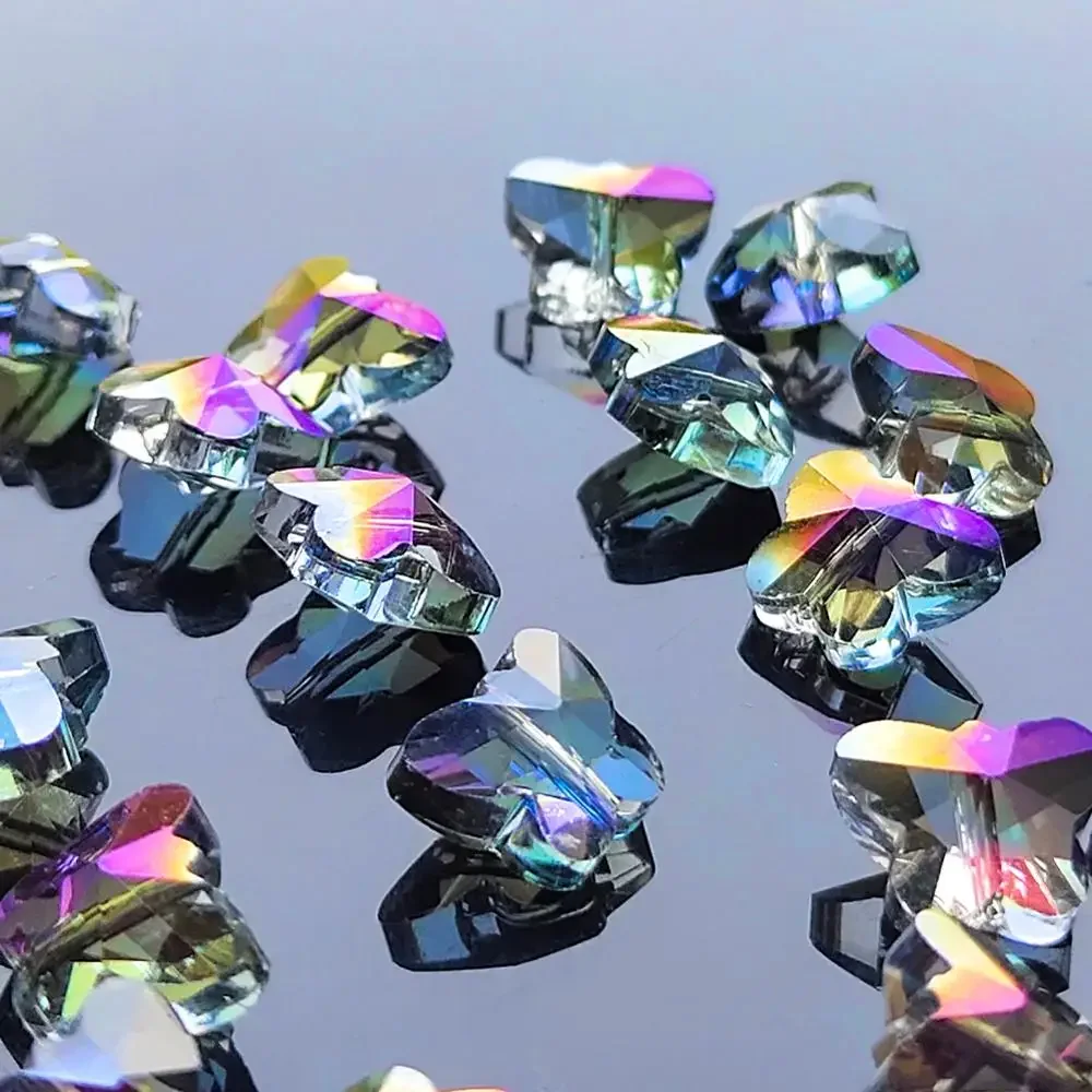 

20pc Coloreful Crystal Beads Butterfly Shaped Glass Beads for Jewelry Making DIY Bracelet Earrings Necklace Craft Accessories