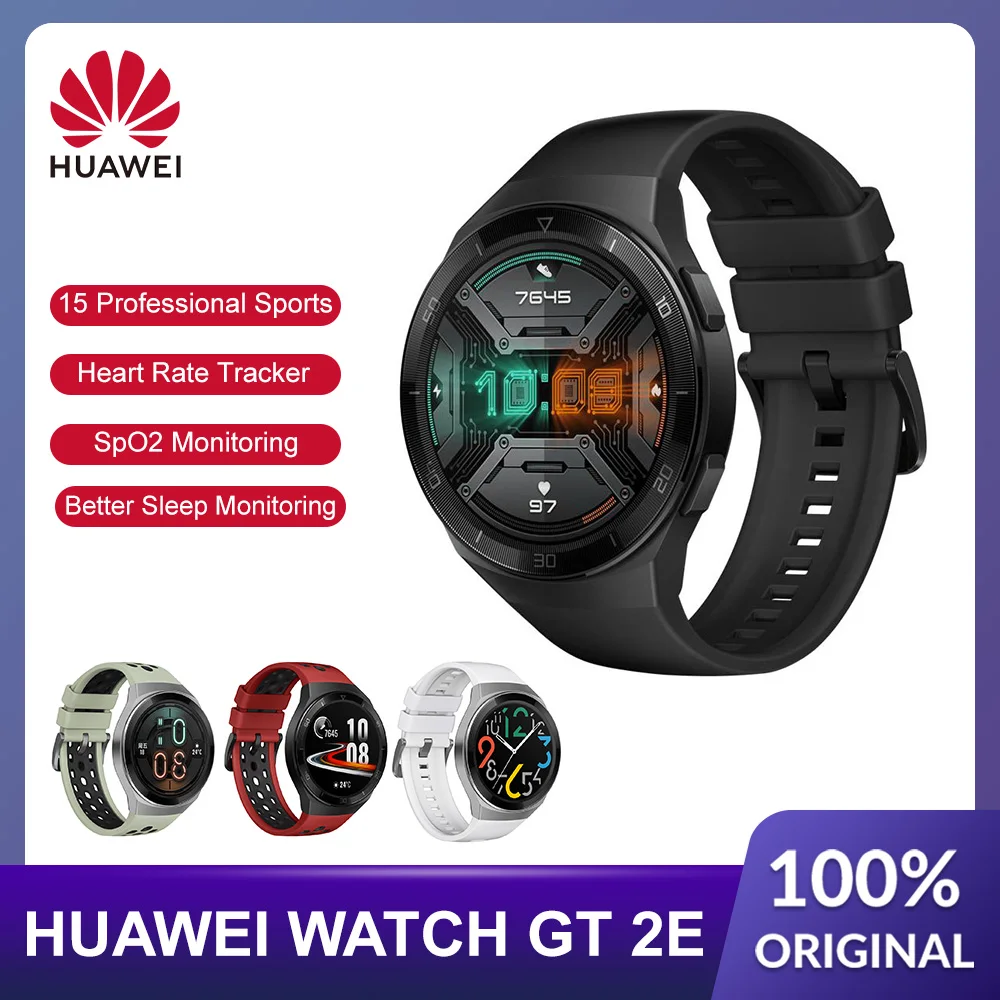 

HUAWEI WATCH GT 2e Smart Watch 46mm For Men Sport GPS Heart Rate Tracker Blood Oxygen Monitor Waterproof for Android and iOS