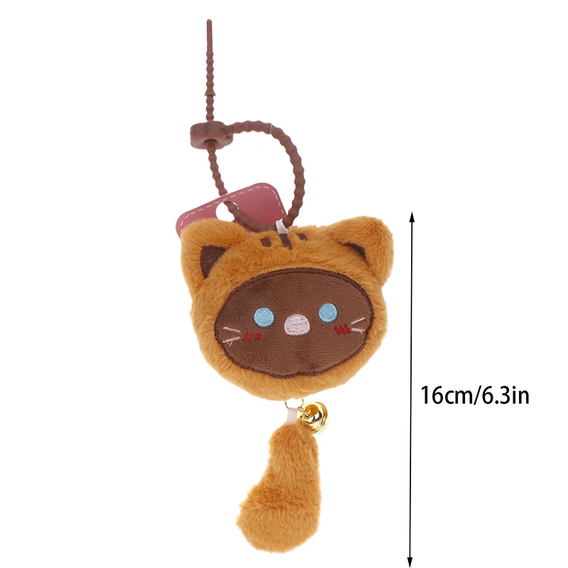 Мультяшный Кот плюшевая игрушка колокольчик котенок кулон мягкая кукла брелок