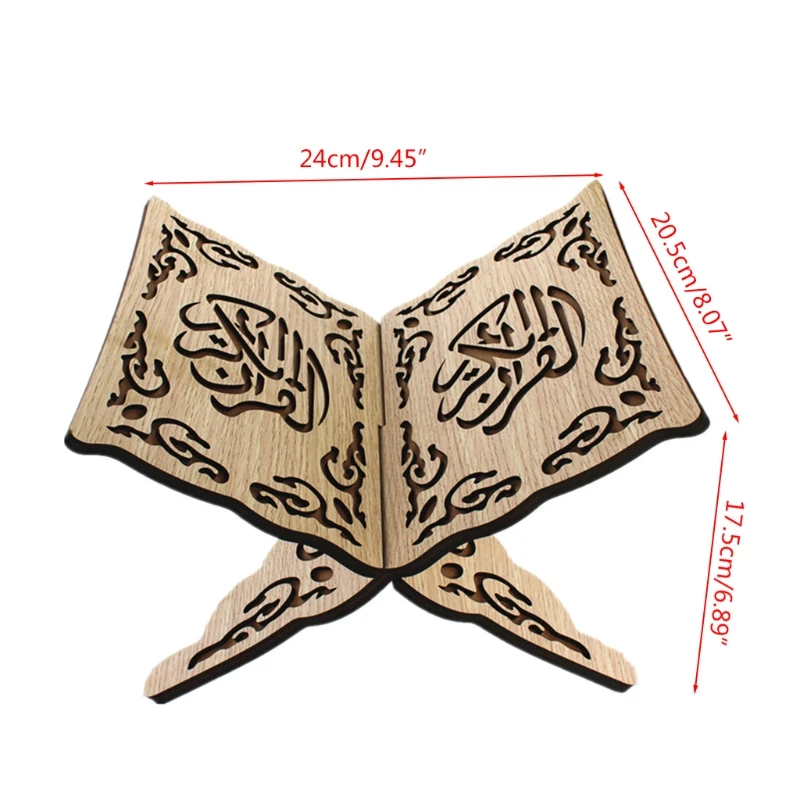 

Книжная полка Eid Mubarak, деревянная полка для хранения книг в исламе и Библии, ретро-полка для книг с Кораном и кураном, подставка для книг