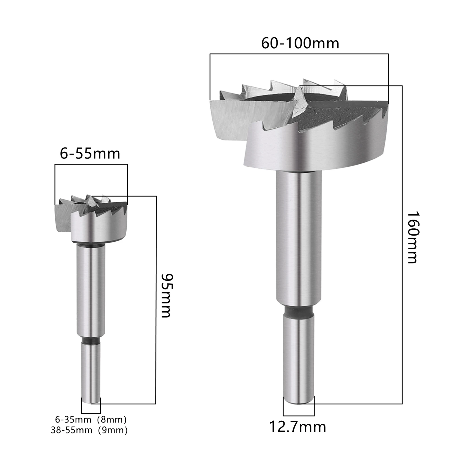 Бесплатная доставка 1 шт. 6 мм-100 мм Деревообрабатывающие инструменты форстнера