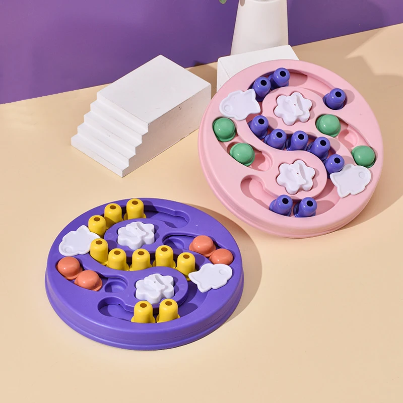 

Dog Puzzle Toy Pet Slow Feeder Interactive Increase Puppy IQ Food Dispenser Slowly Eating NonSlip Bowl Pet Cat Dog Training Game