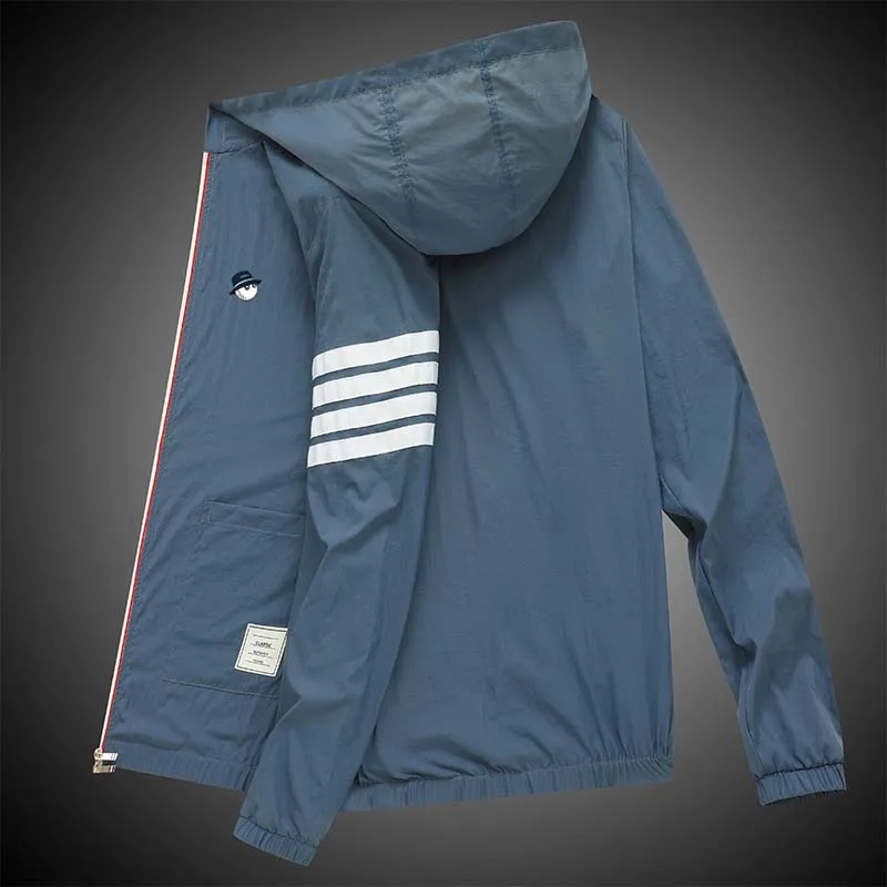 Men's Quick Dry Malbon Skin Coat Sunscreen Waterproof UV Thin Outwear Ultra-Light Breathable Golf For Men Hooded Jacket Wear