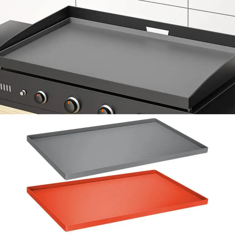

BBQ Griddle Mat Heat Resistant Non-Sticky Food Grade Silicone BBQ Under Grill Liners Pad For Outdoor Griddle Reusable BBQ Mat