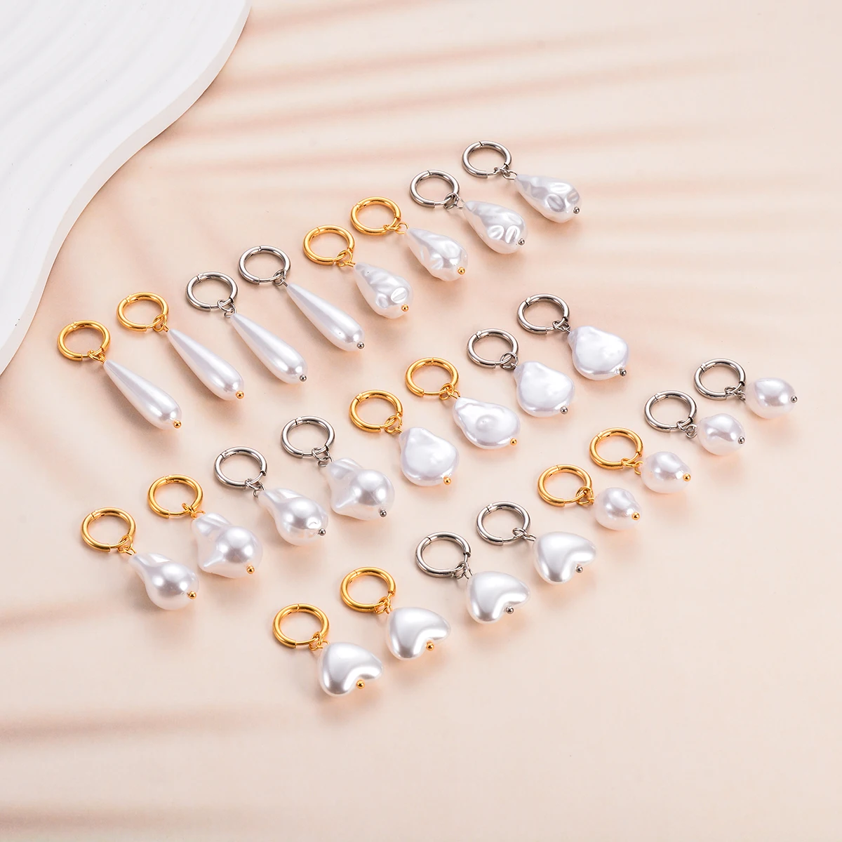 Минималистичные Подвески с искусственным жемчугом 1 пара модные ювелирные