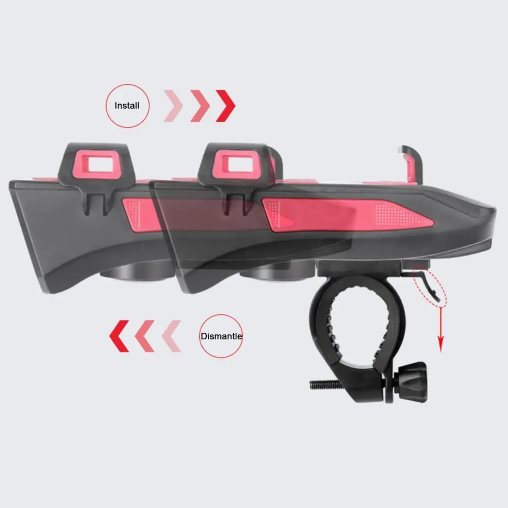 

Bicycle Lights 4 in 1 Bicycle Phone Rack Holder Headlight Front Light Bike Speaker Alarm Bell Bicycle Accessories