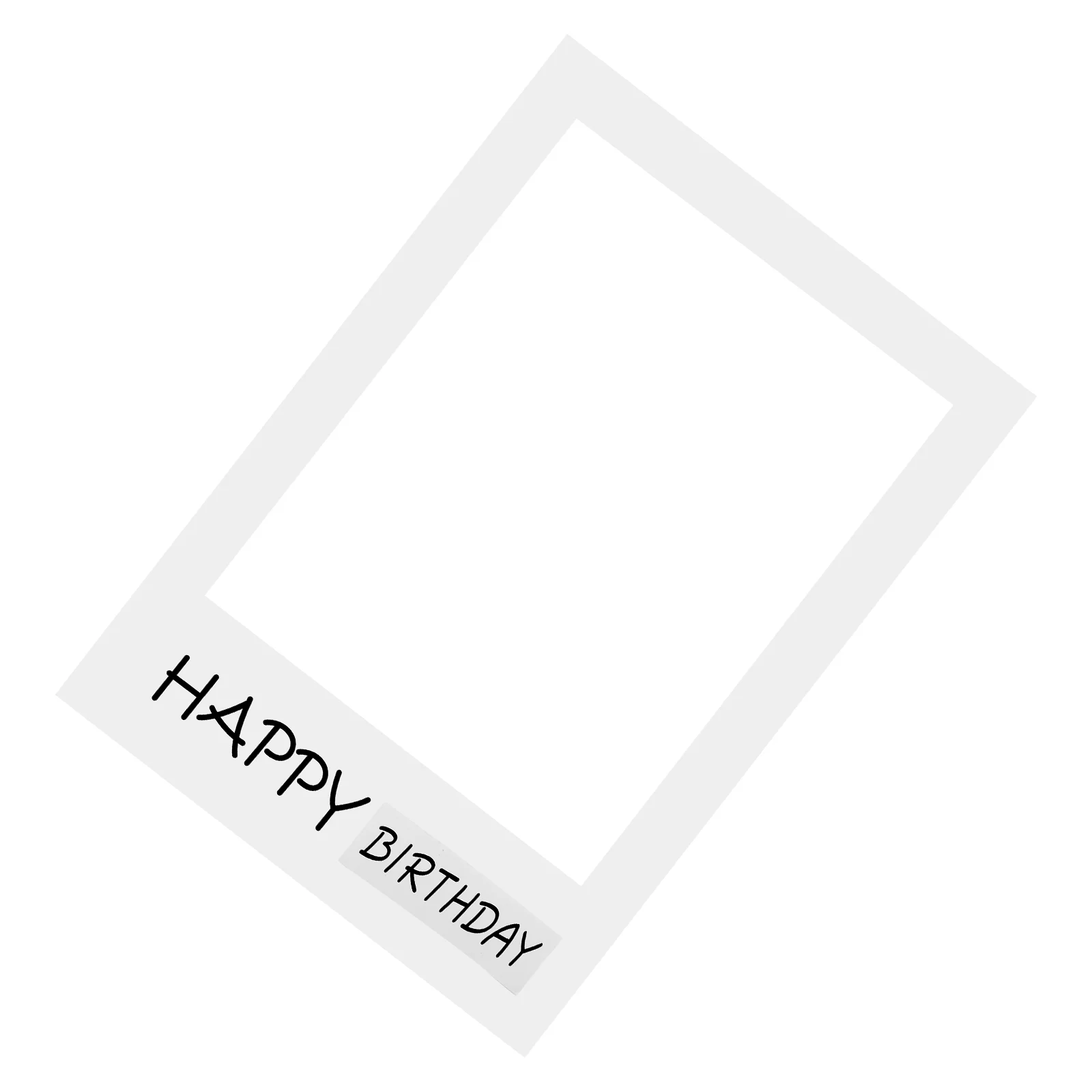 

Happy Birthday DIY Paper Picture Frame Cutouts Photo Booth Props for Birthday Party