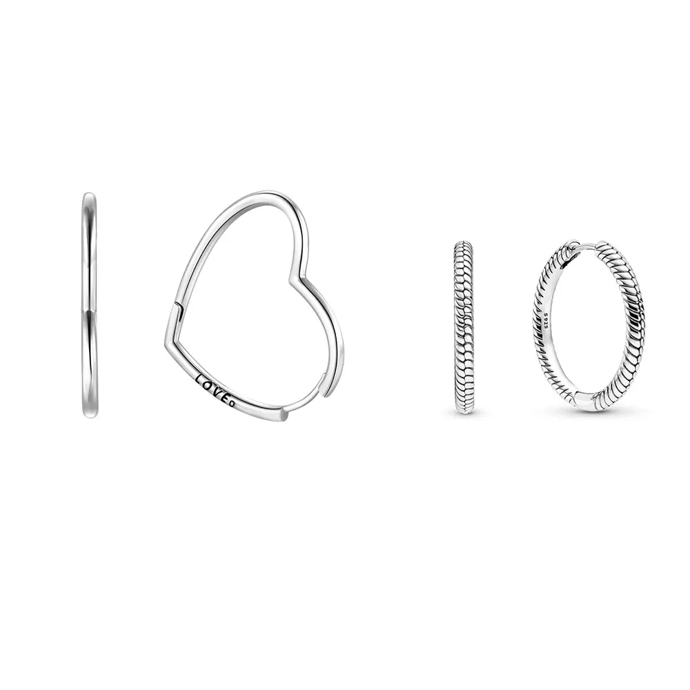 Женские серьги-кольца из искусственной кожи 2024 модные украшения в форме сердца с