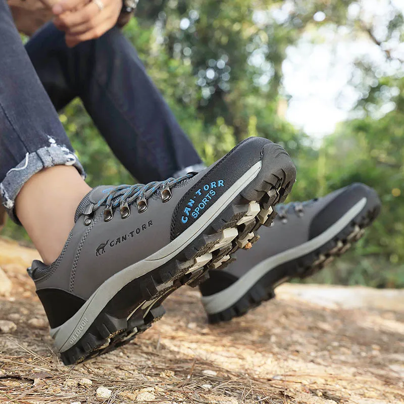 STRONGSHEN Men Hiking Shoes Outdoor Trekking Sneakers Waterproof Non-slip Breathable Climbing Shoes Men Mountain Sports Shoes