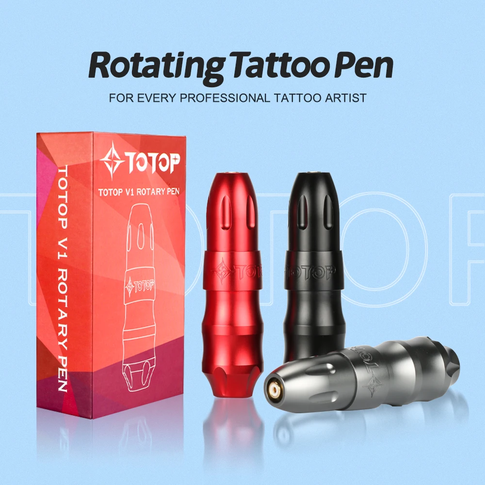 

Профессиональная роторная тату-машинка ручка TOTOP Motor Gun RCA Коннектор для бровей Перманентный макияж 10000 об/мин тату аксессуары