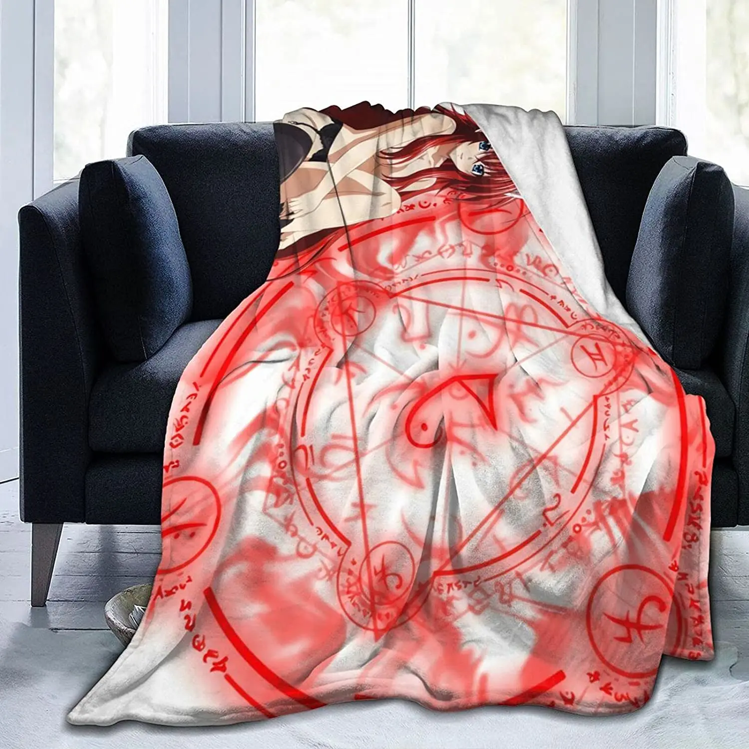 

Rias Gremory Fluffy Soft and Comfortable Blanket, Anime Warm Embrace of Sympathy