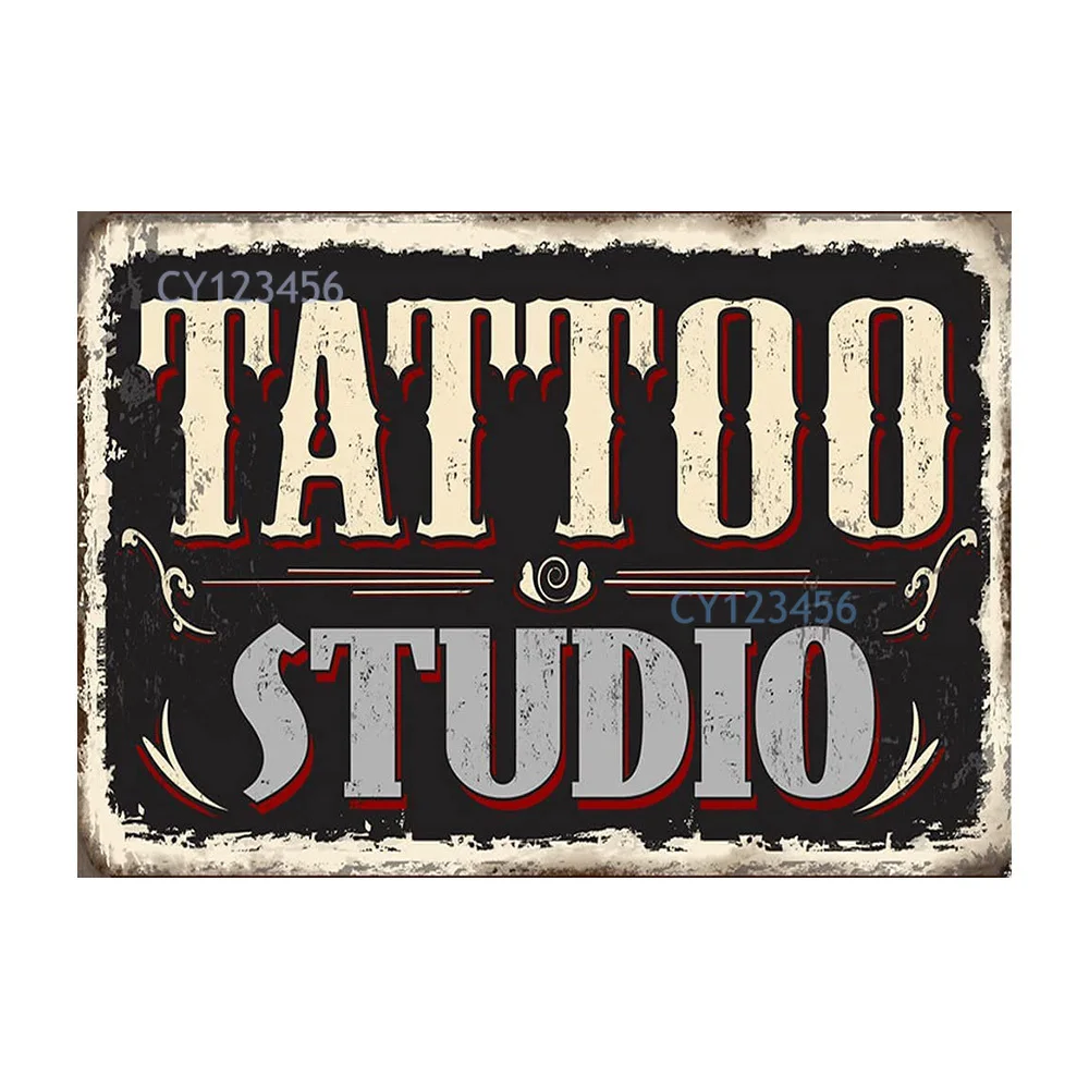 Винтаж плакат тату название компании жестяная вывеска металлическая пластина