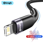 USB-кабель Elough 2,4 А для быстрой зарядки iPhone 13 12 11 Pro Xs Max X Xr 8 7 iPad Air, USB-кабель для передачи данных, провод, шнур