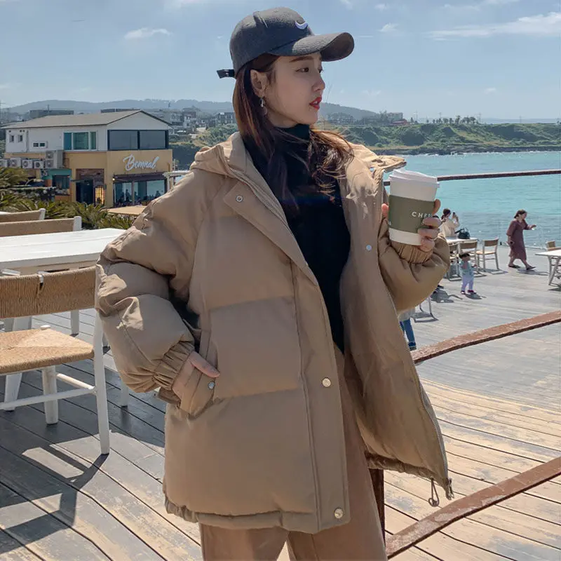 2022 New Women Short Jacket Winter Parkas Thick Hooded Cotton Padded Jackets Coats Female Loose Puffer Parkas Oversize Outwear