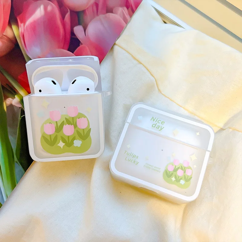 

Чехол для AirPods Pro 3, 2, 1, силиконовый чехол, милые летние розовые цветы для девочек, милый чехол для наушников с рисунком, чехол для Apple Airpods 3, чех...