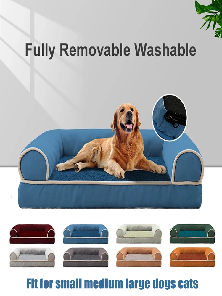 

Pet Dog Bed Dog Sofa Deep Sleep Dog House Square Thickened Warm Dog Mat Small Medium Large Kennel Pet Product Breathable Blanket