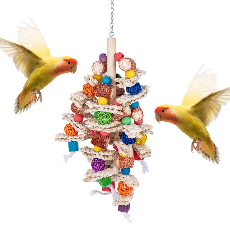 Игрушки для попугаев натуральный кукурузный початок жевательные игрушки птиц