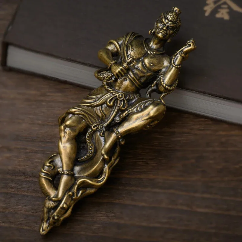 Фото Статуя Fudo Myoo Vajra Dorje ручной работы, защита дзен, ритуальный декор фэн-шуй, подарок №4