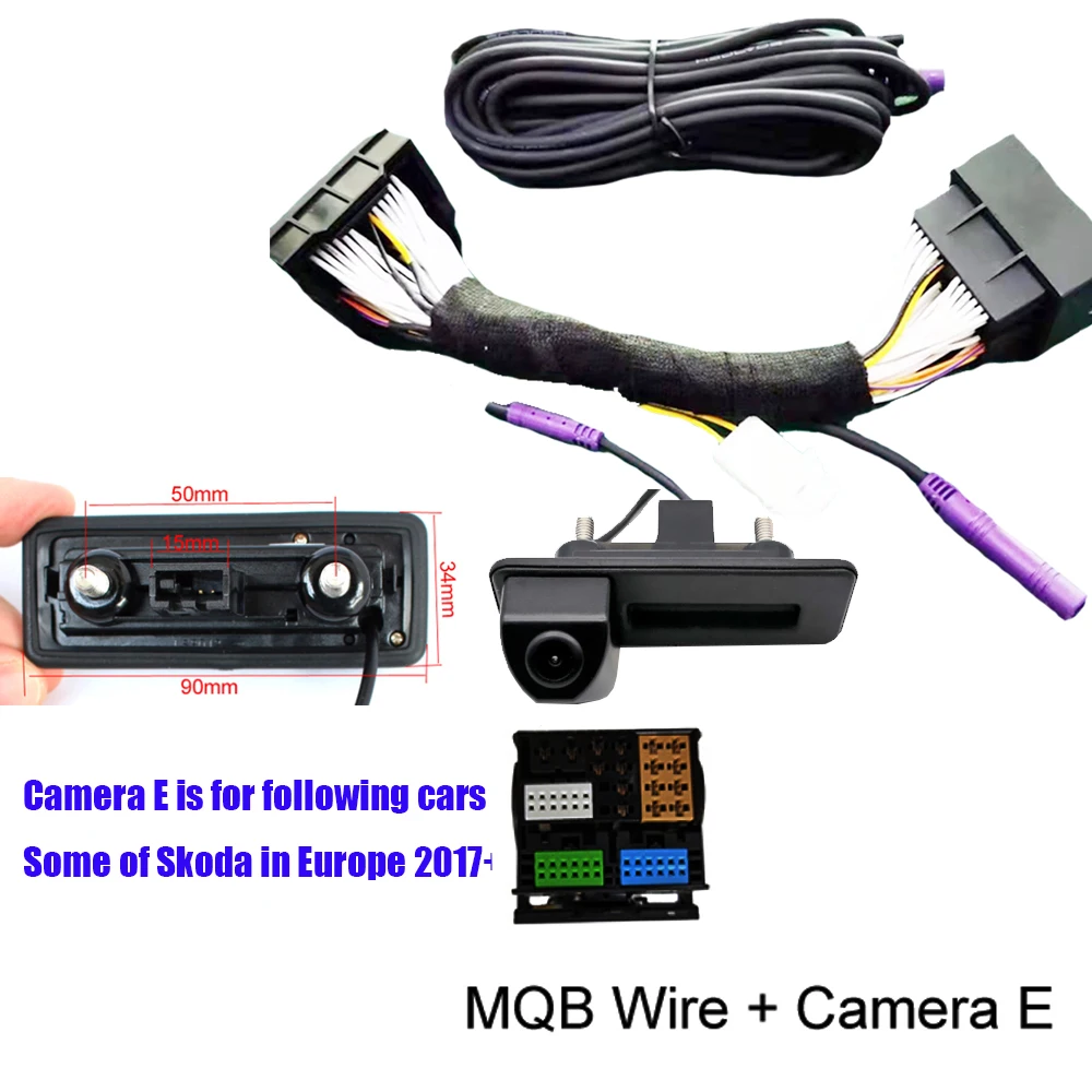 Автомобильная камера заднего вида CanBus с динамической траекторией HD для Skoda Octavia/Volkswagen Tiguan 187B 280 MQB PQ/Audi A5 Q5】