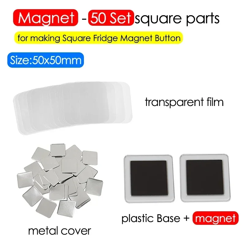 Для Quad Pangercher Magnet-Kühlschrank-Abzeichen-Knopf-Hersteller 50 x мм DIY-Herstellungsmaterialien