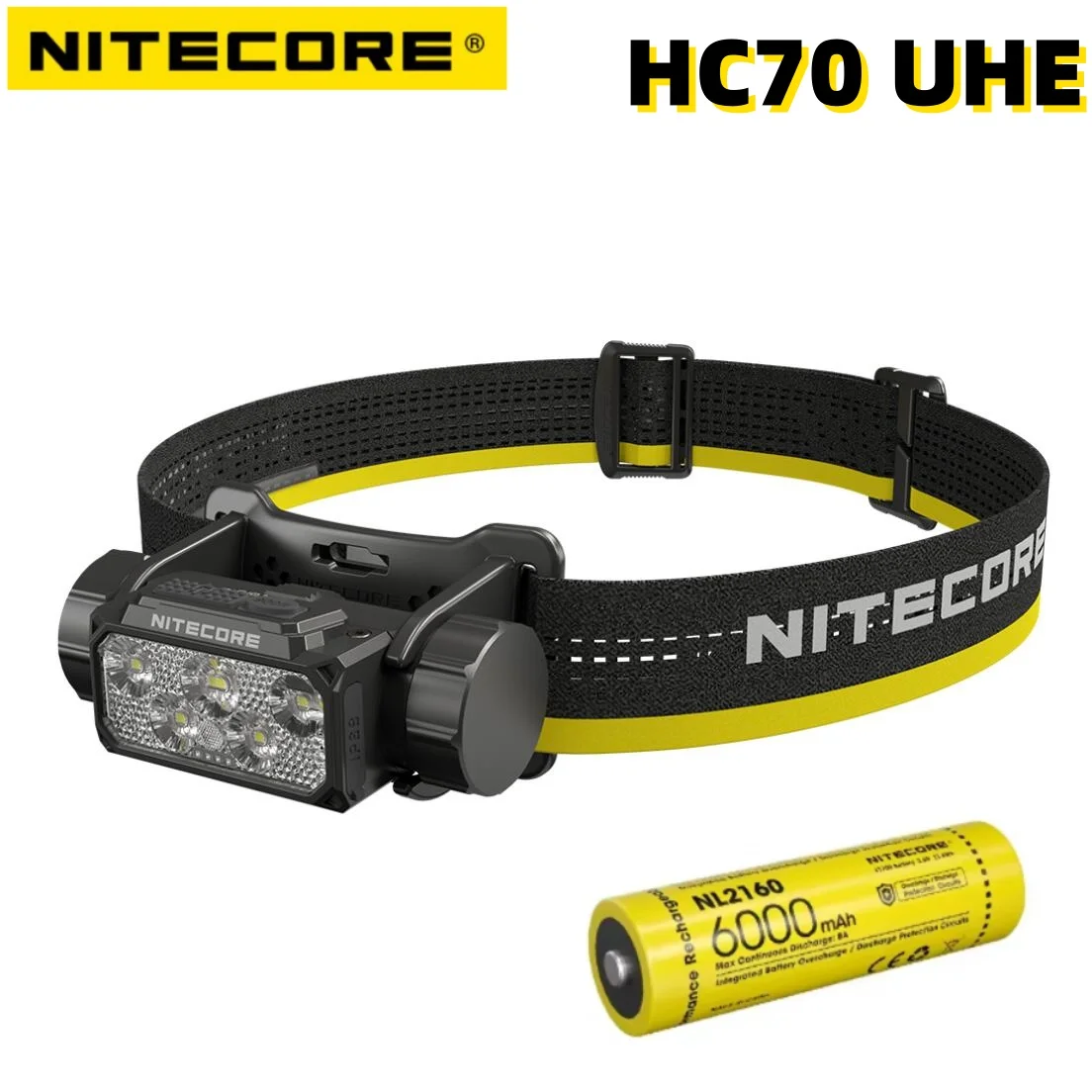 Фара NITECORE HC70 UHE 6 светодиодов лампа 1600 люмен белый красный свет USB-C перезаряжаемый
