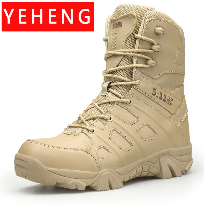 

Men's Mountaineering Boots Military Boot Combat Mens Tactical Ankle Boot Infantry Army Boot Male Hiking Shoes Work Safety Shoes