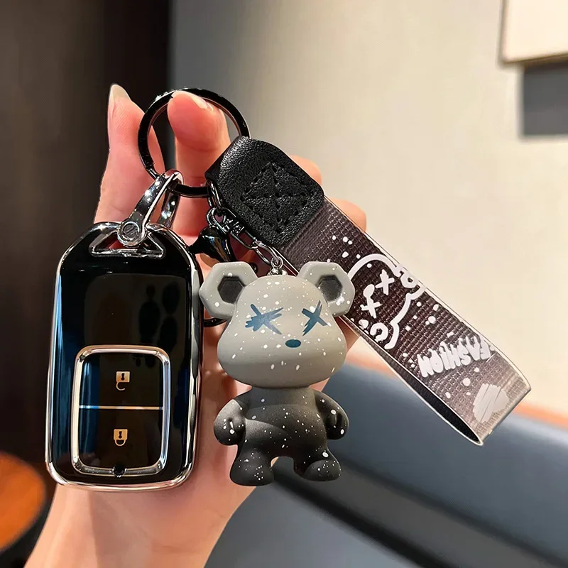 Модный Роскошный чехол для автомобильного ключа из ТПУ 2024 Honda Vezel City Civic Jazz BRV HRV