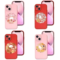 fat cat that loves to eat phone case red pink for iphone 12 pro 13 11 pro max mini xs x xr 7 8 6 6s plus se shockproof cover