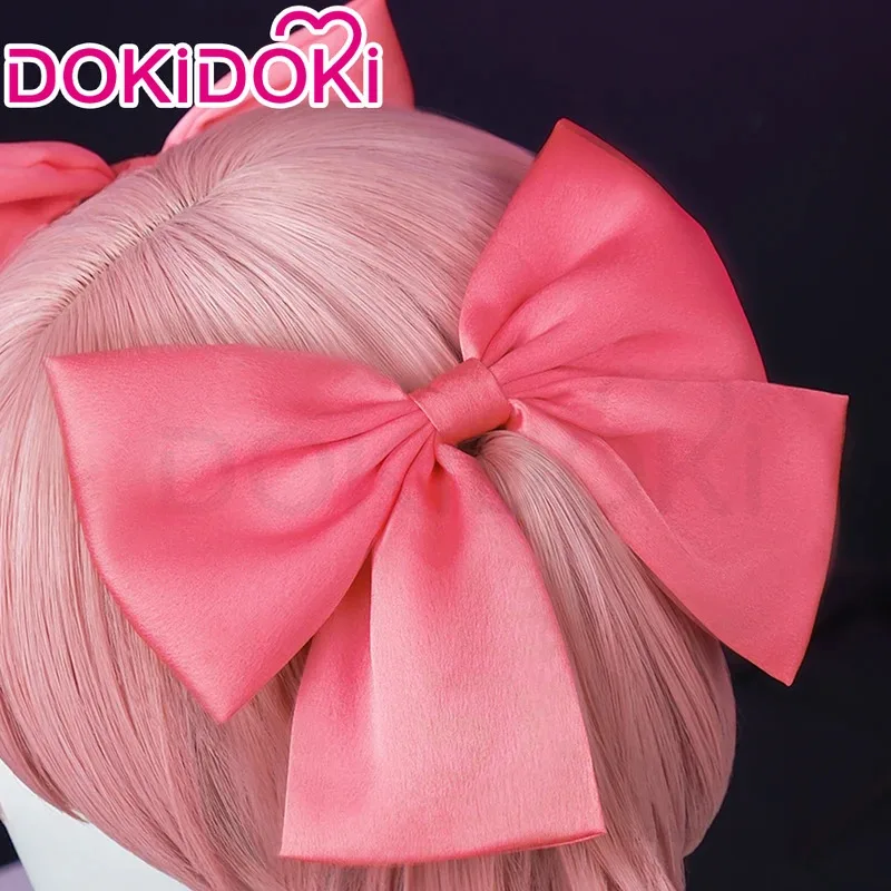 Фото 2025 enen В НАЛИЧИИ Madoka Anime DokiDoki женские розовые волосы Kanamee Madokaa косплей бесплатный парик Кепка Хэллоуин №5